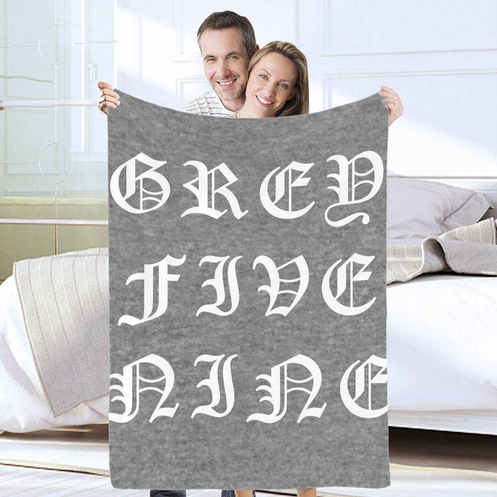 G59 Blanket GREY FIVE NINE White Font Blanket Blankets