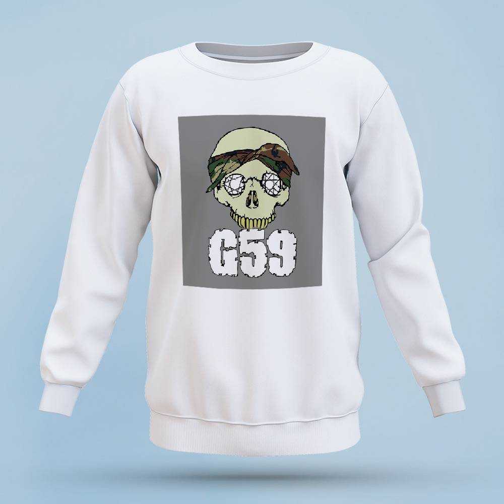 G59 Sweatshirt Classic Celebrity Sweatshirt Light Green Head Sweatshirt Long Sleeve Shirt Crewneck