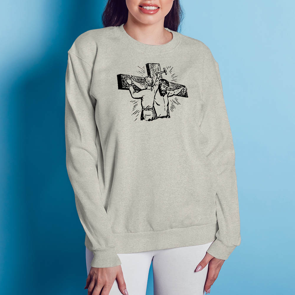 FTP Sweatshirt, FTP Cross Jesus Sweatshirt Long Sleeve Shirt Crewneck