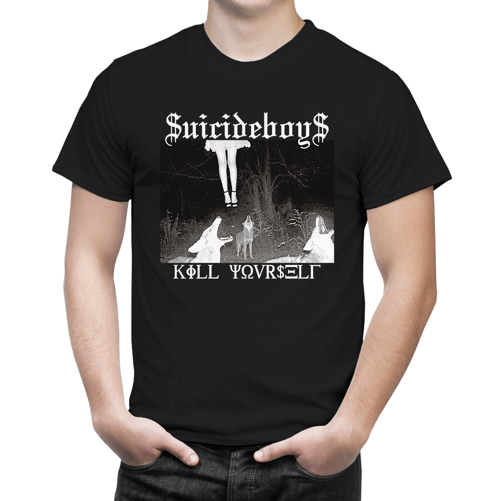 Breathable Soft Kill Yourself Vintage Suicideboys Grey Day Graphic T-shirt  For Men And Women