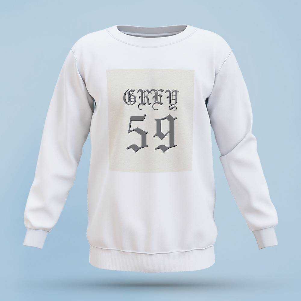 G59 Sweatshirt Classic Celebrity Sweatshirt GREY59 Sweatshirt Long Sleeve Shirt Crewneck