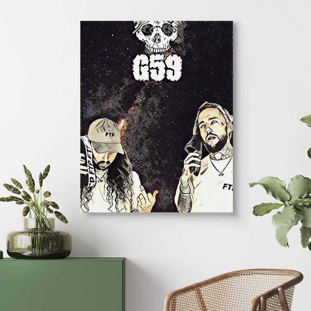 Suicide Boys Canvas Classic Celebrity Canvas Suicideboys G59 Space Artwork by Suicide Boys Canvas