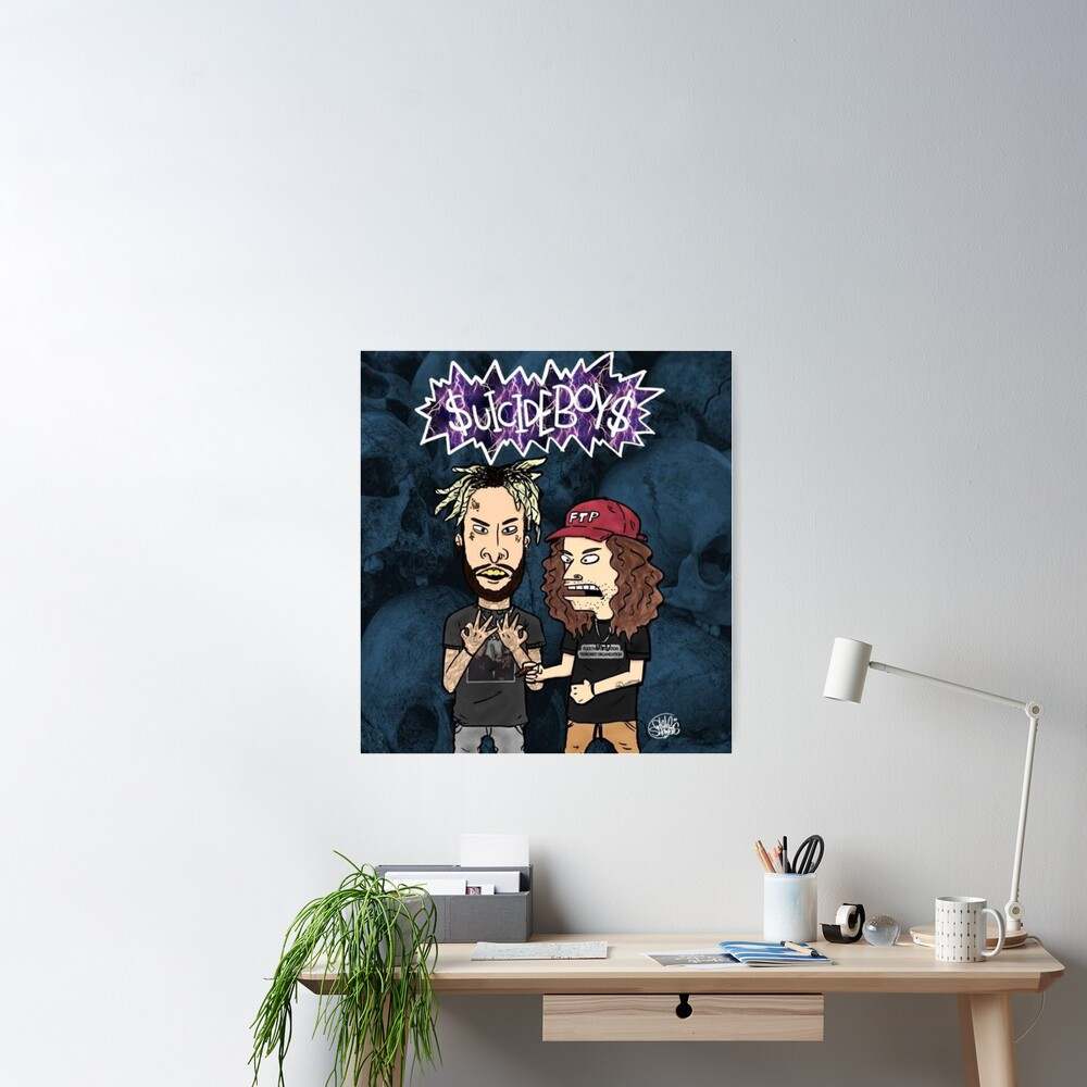 Cute Suicideboys Cartoon Poster for Fans | suicideboysmerch.com