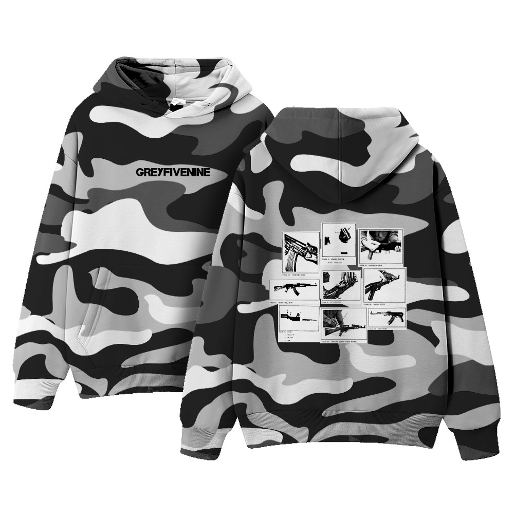 肩幅55Grey59 records AK camo hoodie FTP Lサイズ - パーカー