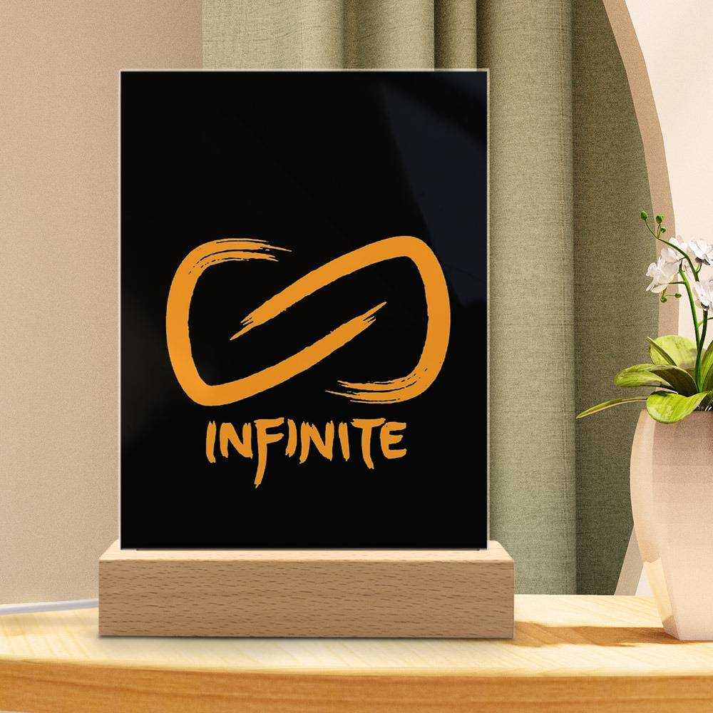 Caylus Infinite Logo Lamp Classic Celebrity Lamp with Wooden Base | www ...