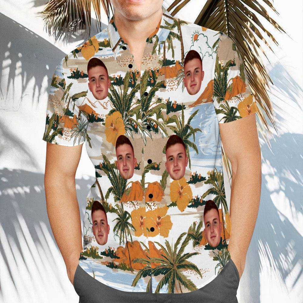 Caylus Hawaiian Shirt Custom Photo Hawaiian Shirt Beach Pattern Hawaiian Shirt