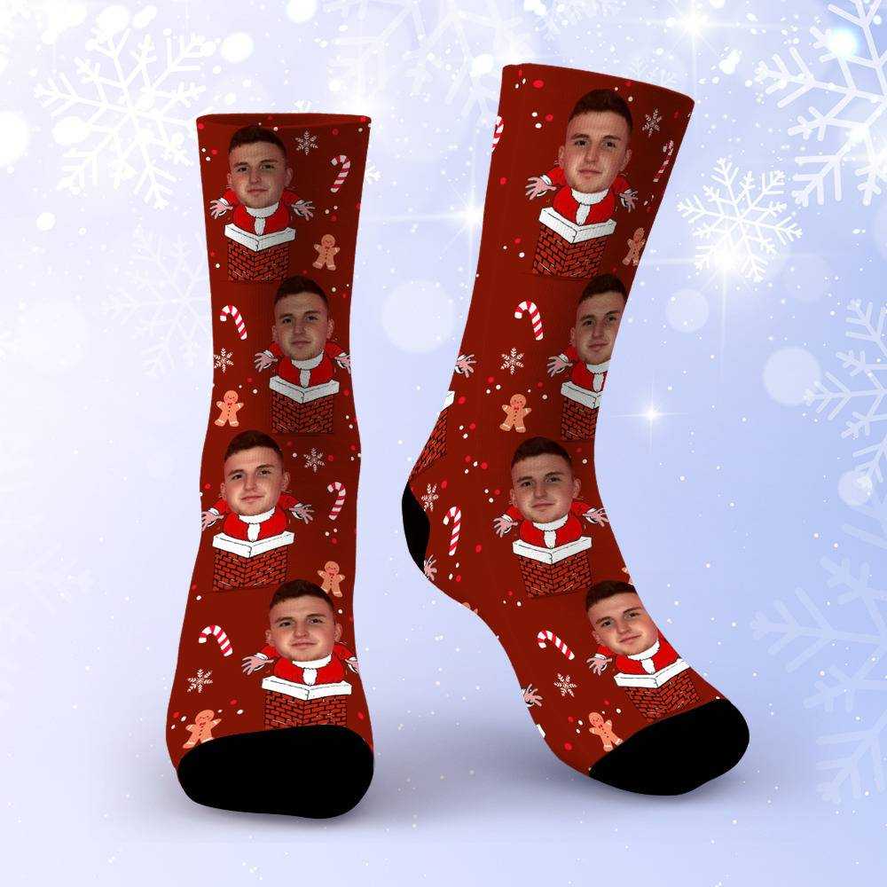 Caylus Socks Custom Photo Socks Christmas Socks Santa Claus Print