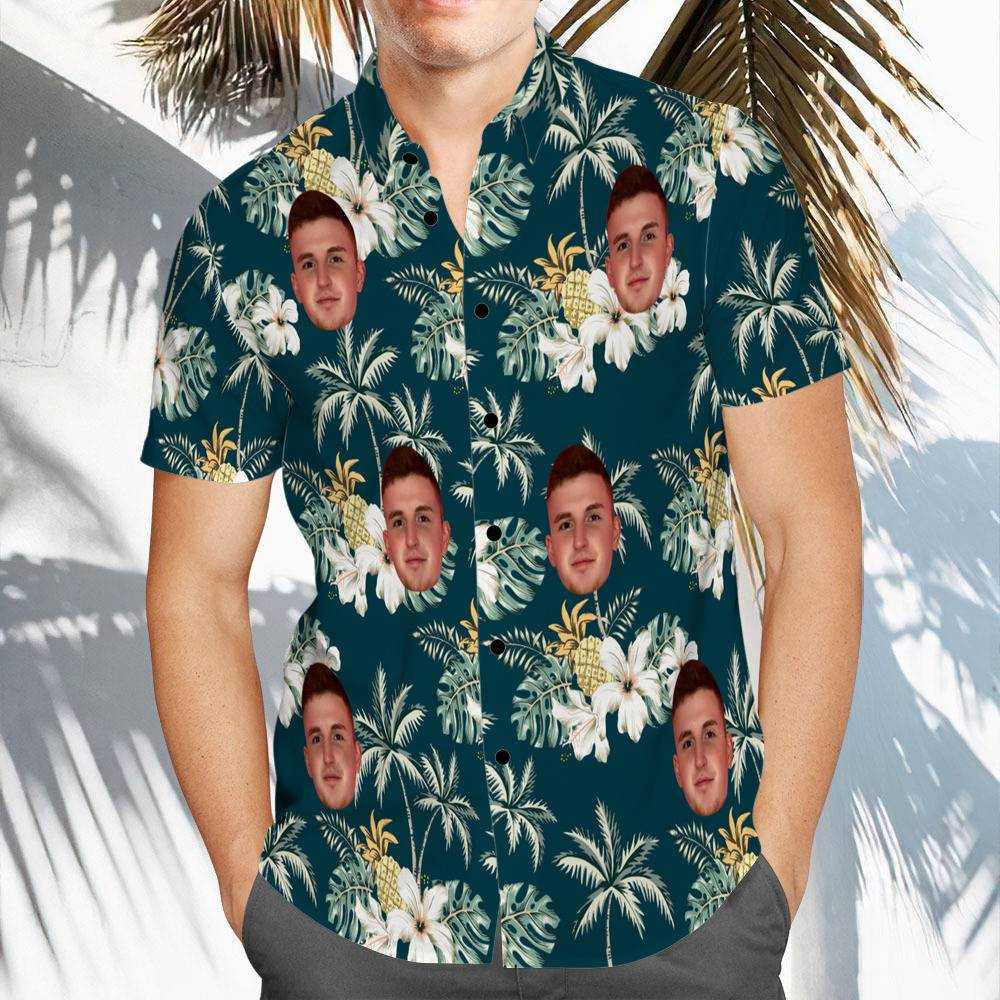 Caylus Hawaiian Shirt Custom Photo Hawaiian Shirt Floral Pattern Hawaiian Shirt