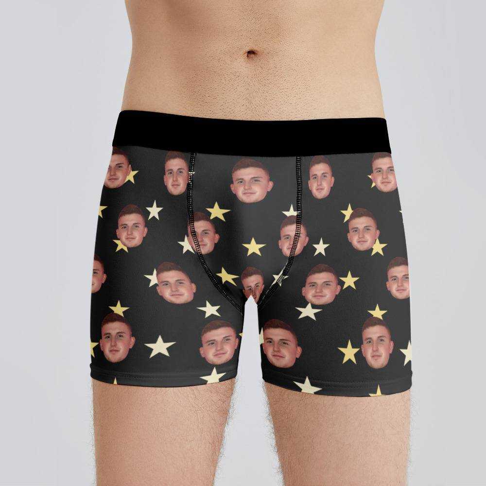 Caylus Boxers Custom Photo Boxers Men's Underwear Little Star Boxers Black