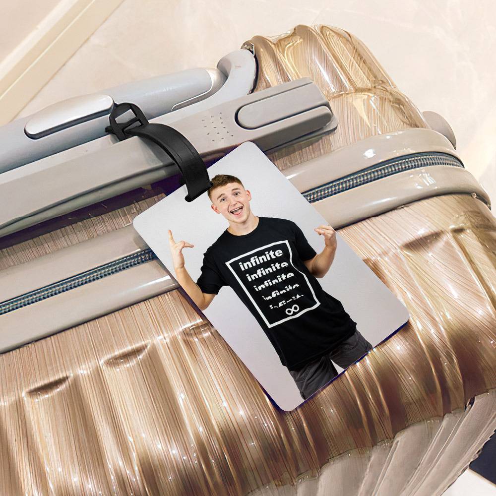 thumbnail image 2 of Personalised Celebrity Luggage Tag – Faux Leather – Choice Of Ship – Tagtastic 2 of 5