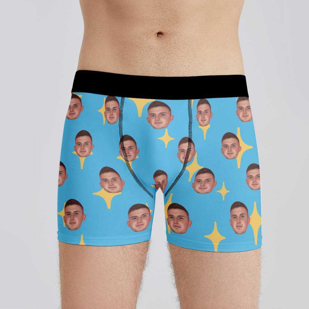 Caylus Boxers Custom Photo Boxers Men's Underwear Twinkle Star Boxers Blue