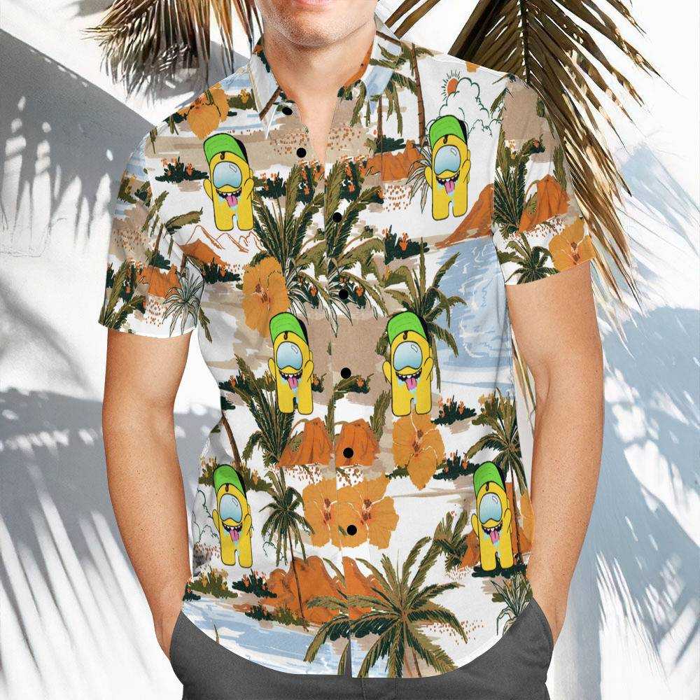  Custom Hawaiian Shirt Palm Tropical Flowers Beach