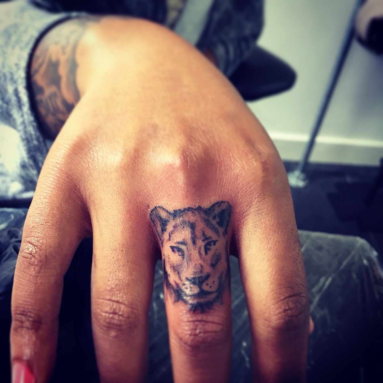 Lion Hand Tattoo, Simple Lion Tattoo On Hand