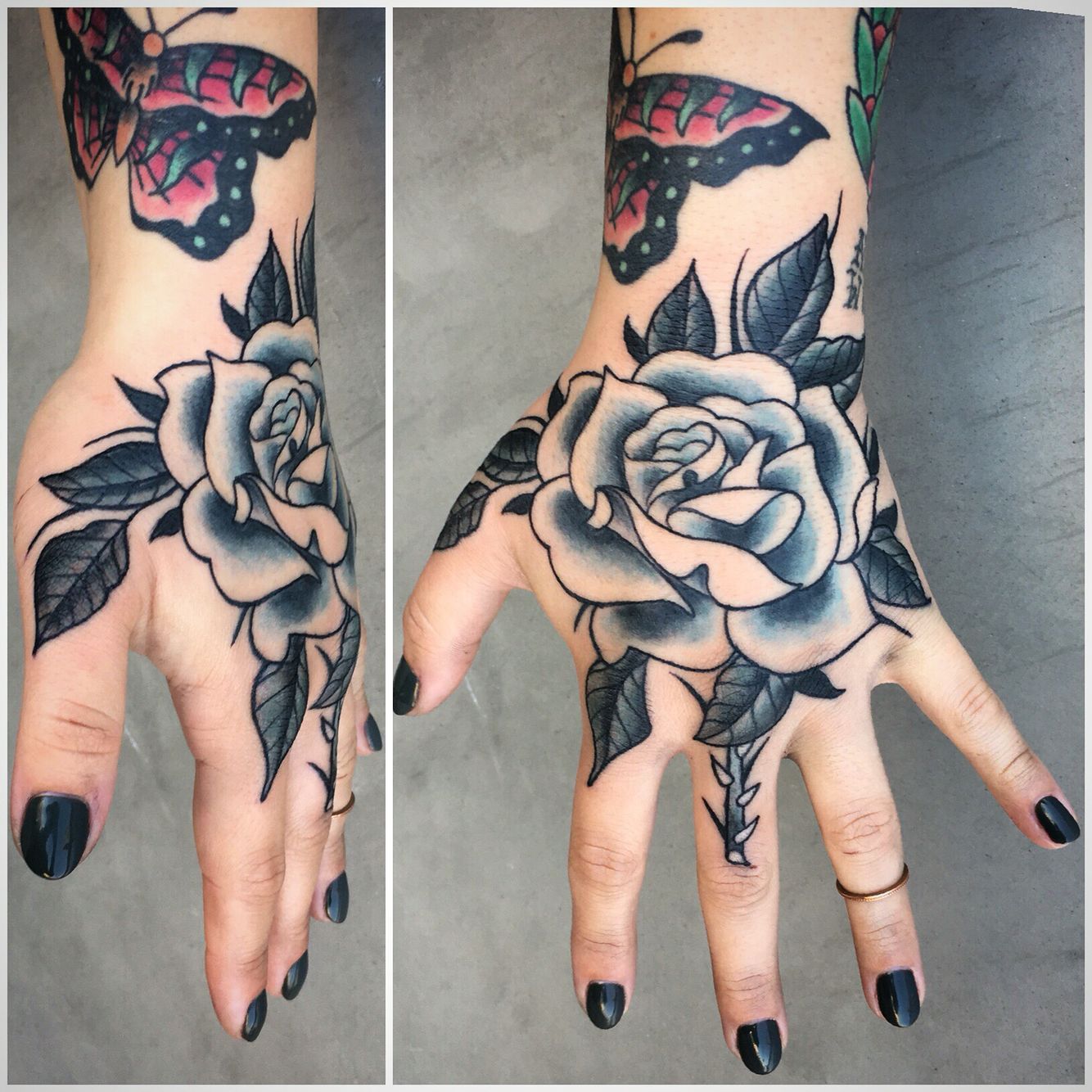Rose Hand Tattoo, Rose Tattoo On Hand Girl