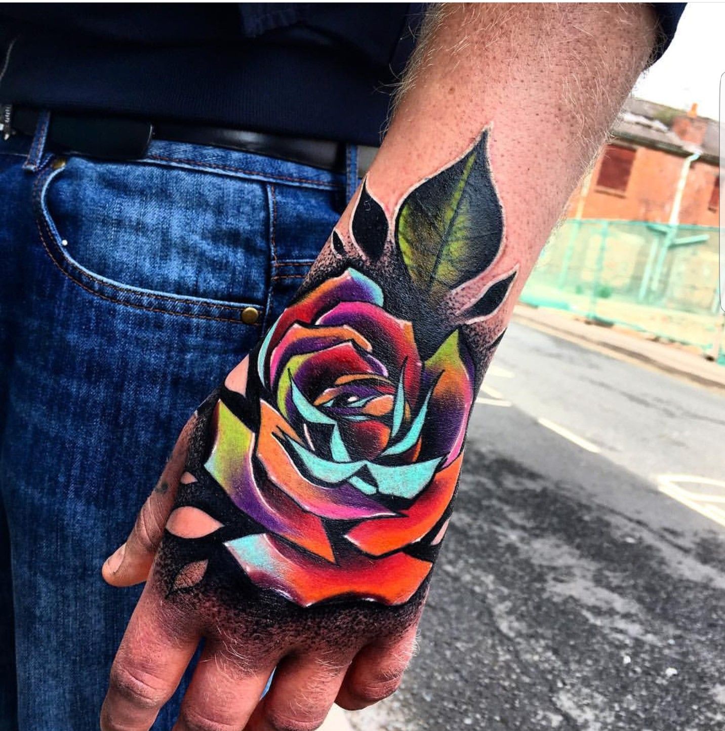 Rose Hand Tattoo, Male Rose Tattoo On Hand