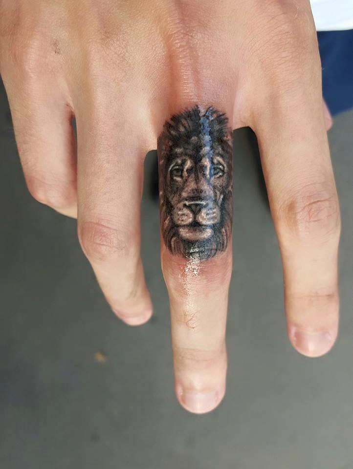 Lion Hand Tattoo, Small Lion Tattoo On Hand