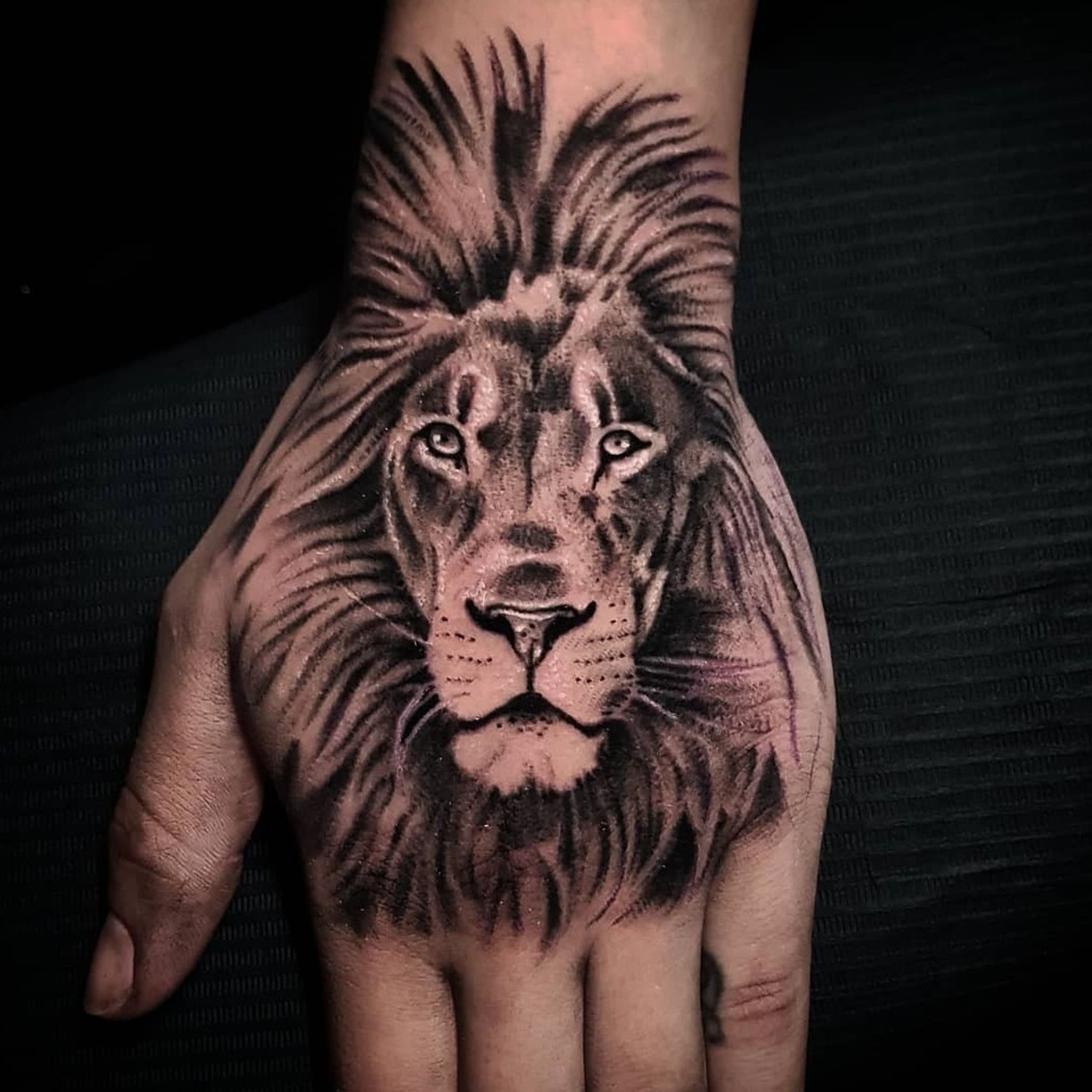 Lion Hand Tattoo, 3d Lion Tattoo On Hand