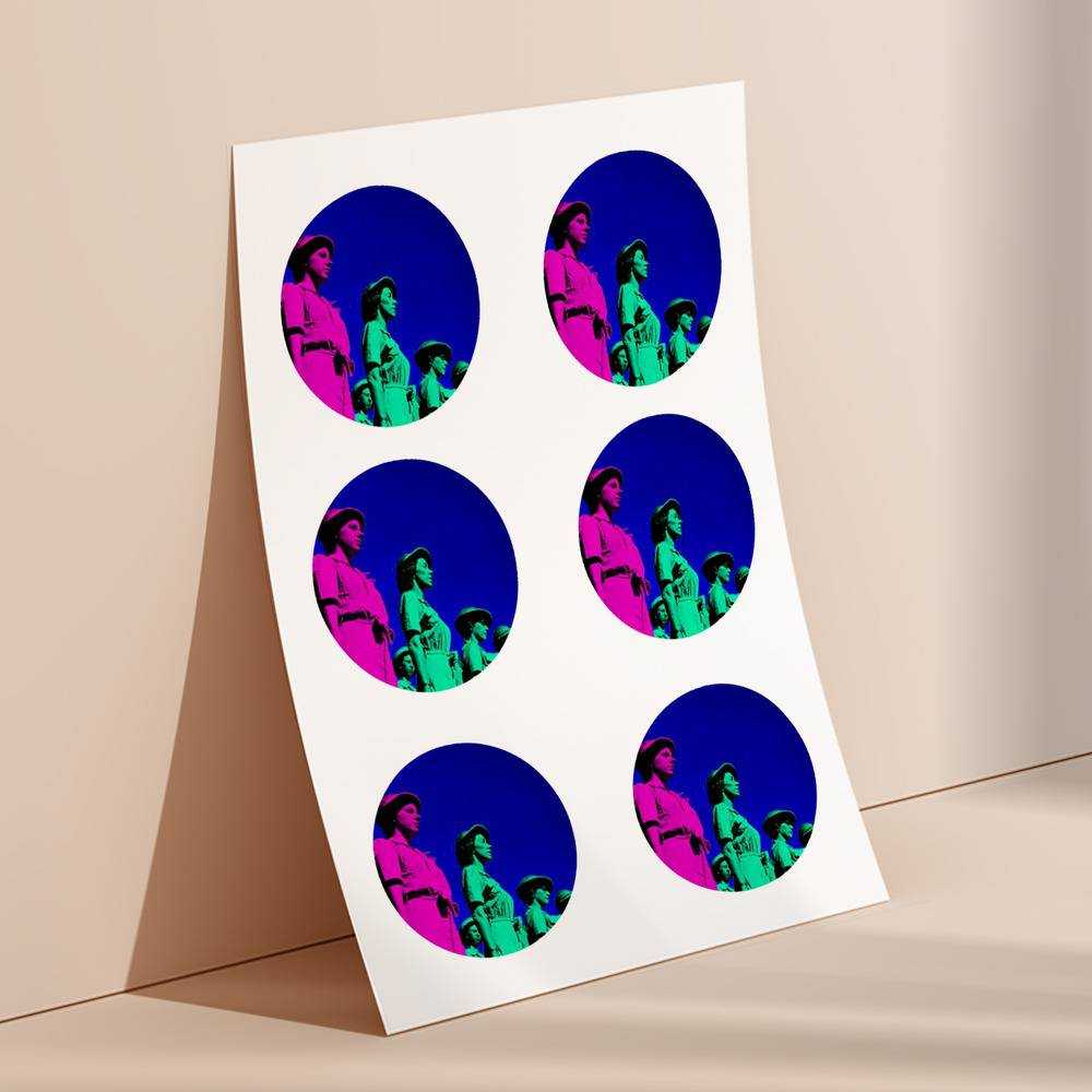 TV Girl round stickers decorative stickers gift for fans Speak French