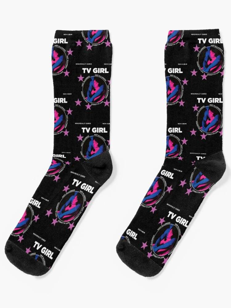 TV Girl Who Really Cares Album Socks, TV Girl Socks, TV Girl Chausette