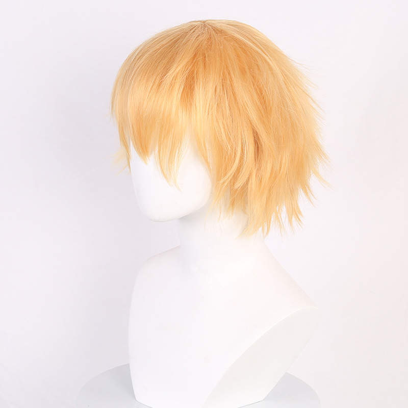 Rulercosplay Anime Chainsaw Man Denji Yellow Short Cosplay Wig