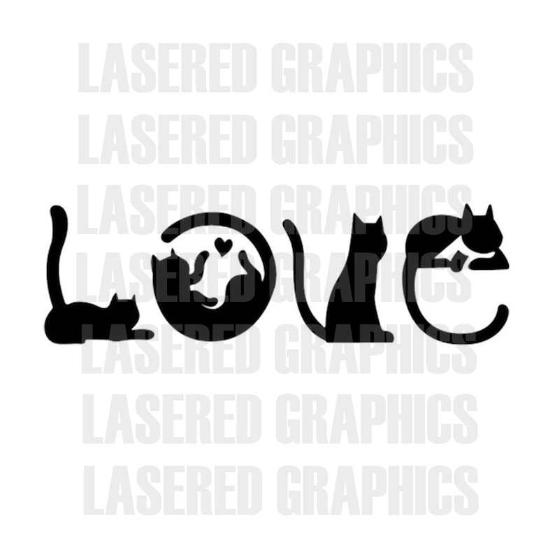 Cat's Love Design- SVG JPEG EPS Png- Cut file#1