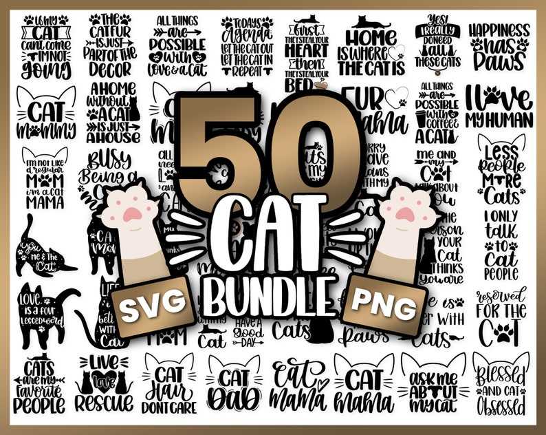 Cat Svg Bundle | Cat Mom Svg | Cat sayings svg | Cat Lover svg#1