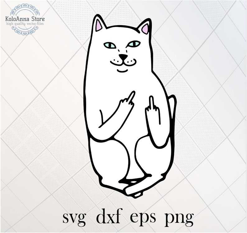 funny cat svg cat svg, middle finger svg#1