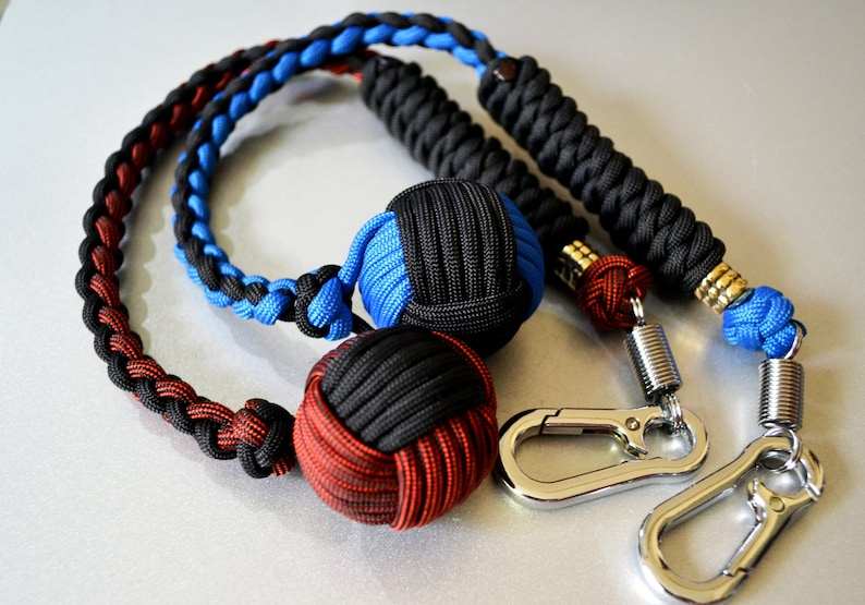 Fm Paracord Monkey Fist Key Chain For Self Defense Metal Ball Monkey Fist -  Buy China Wholesale Paracord Bracelets $0.62