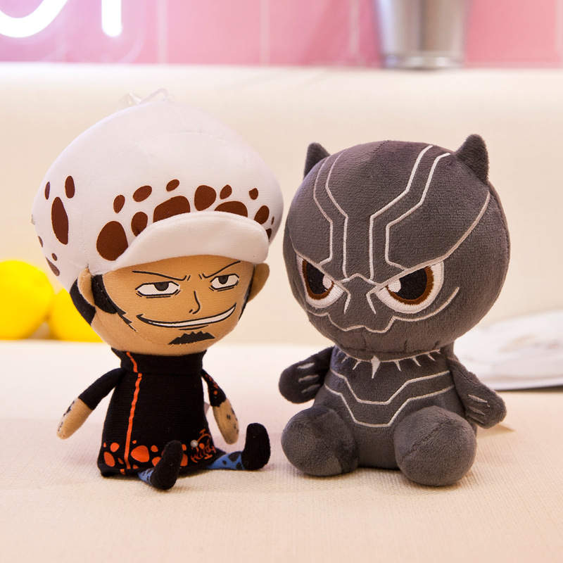 One Piece Anime Pirate Captain and Black Panther Plush Doll Toy