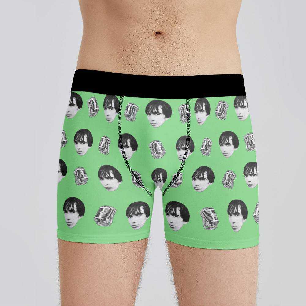 My Bloody Valentine Boxers Custom Photo Boxers Men's Underwear Microphone  Boxers Green