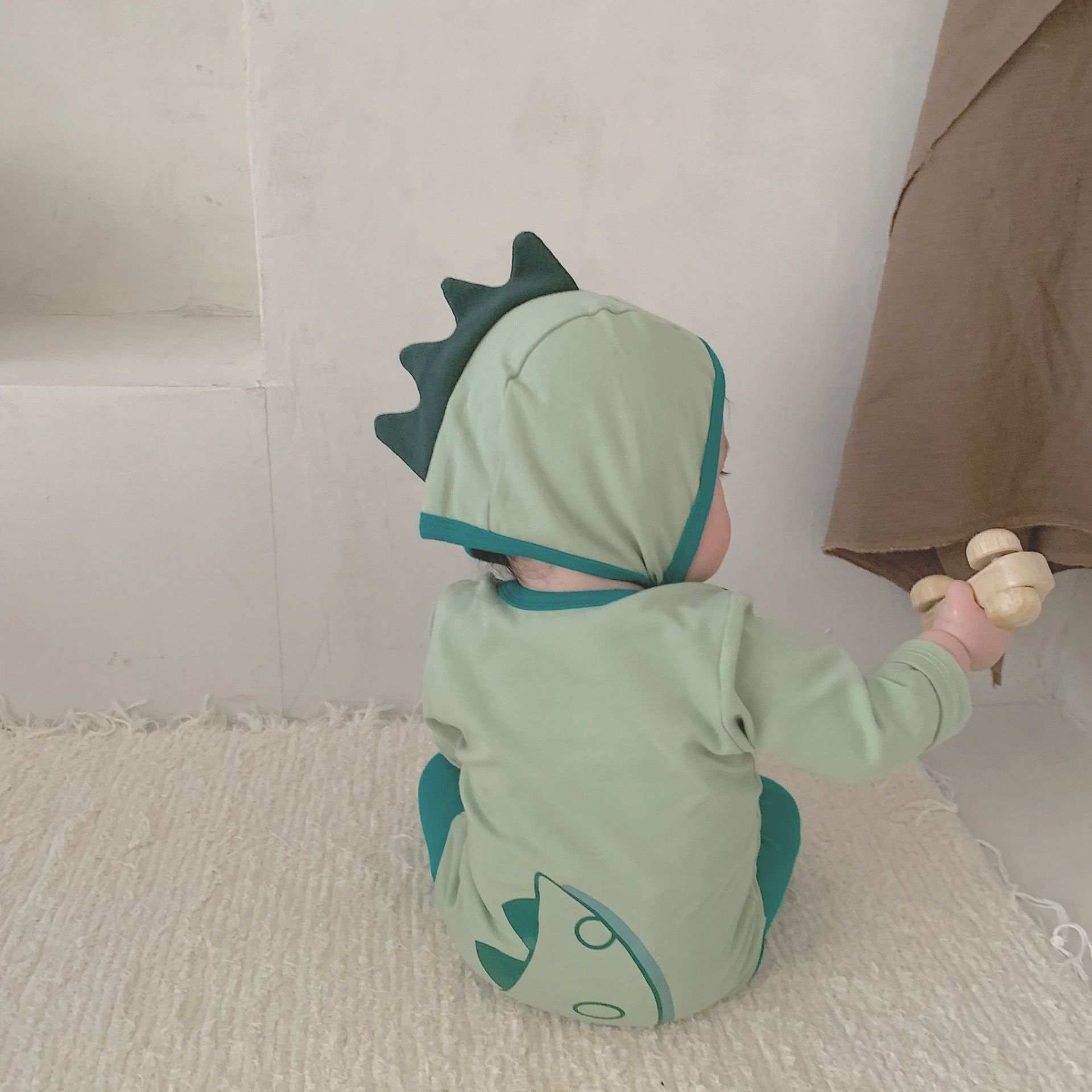 Dino hooded onesie sales baby