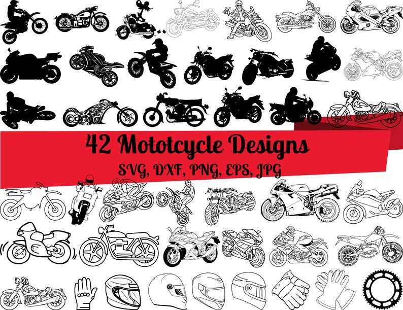 42 Motorcycle SVG Bundle, Motorcycle Svg 