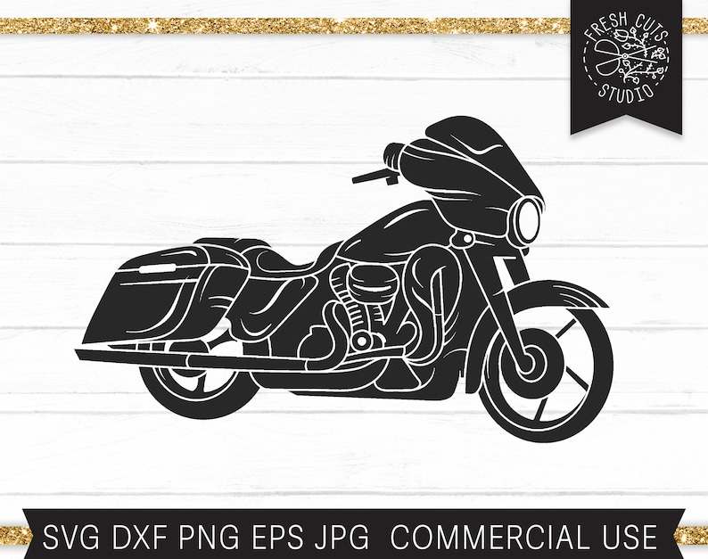 Classic Motorcycle Silhouette PNG & SVG Design For T-Shirts