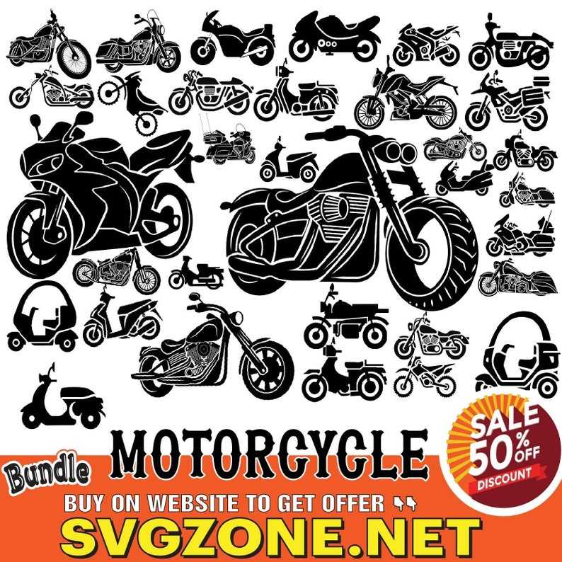 High-Quality Motorcycle Bundle Svg, Motorcycle Svg#1