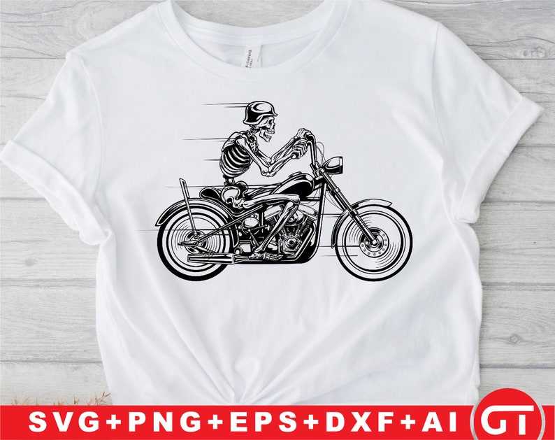 Skull Riding Motorcycle SVG, Motorcycle Svg#2