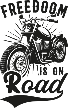 Freedom Is On Road Free SVG, Motorcycle Svg#1