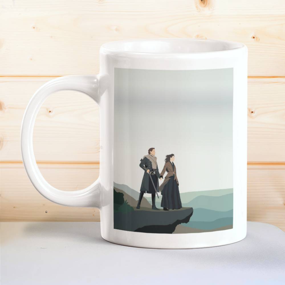 OUTLANDER TARTAN H Coffee Mug by MIRIAM SM ART