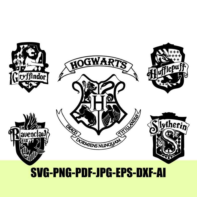 Ravenclaw House Crest Emblem Outline Svg, Harry Potter House