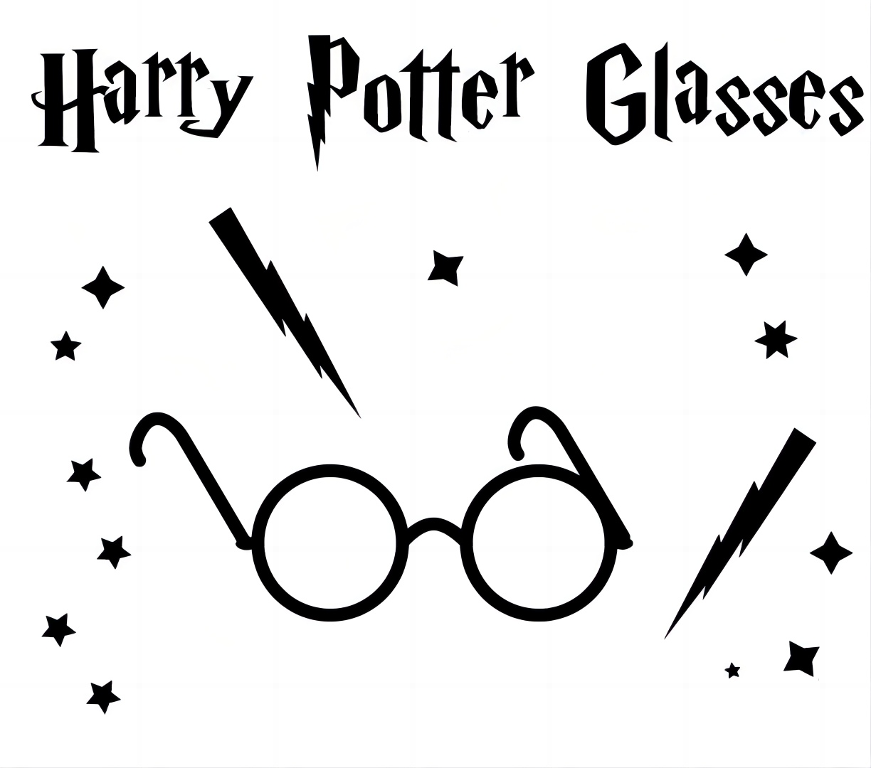 Digital HP Glasses, Potter Glasses SVG 