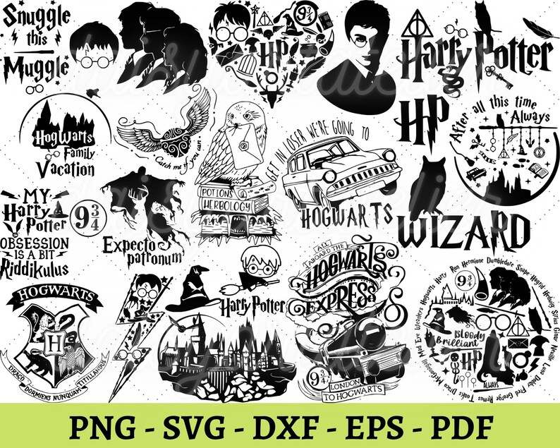 HP Hogwart Svg Bundle Clipart Creativity And Fun Digital Download.