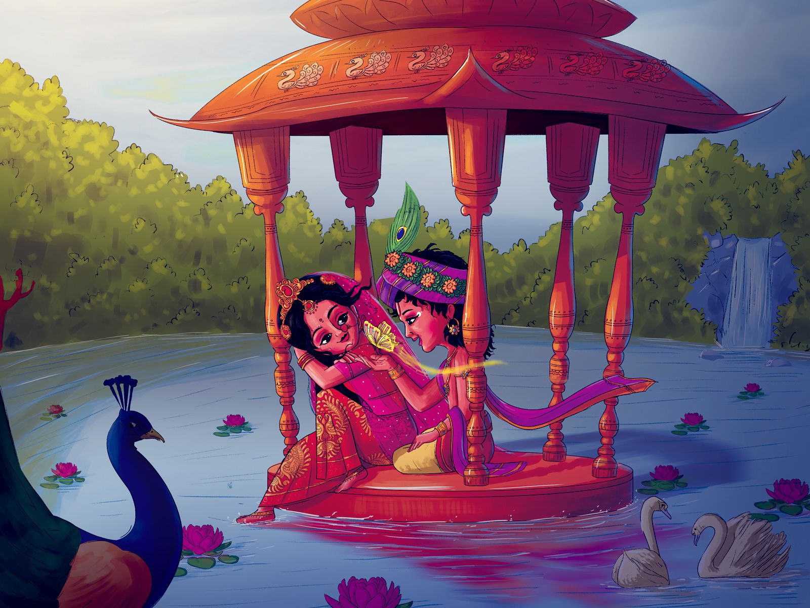 Little krishna and radha images