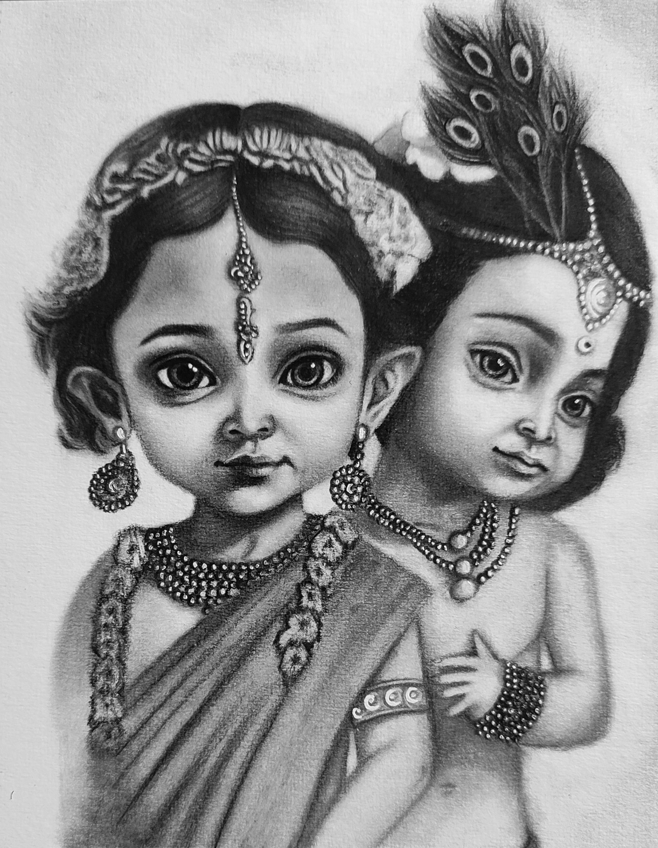 Little krishna radha images