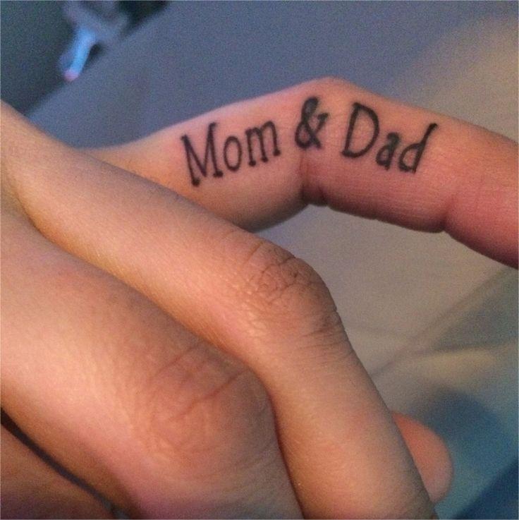Mom Dad Tattoo On Hand For Girl