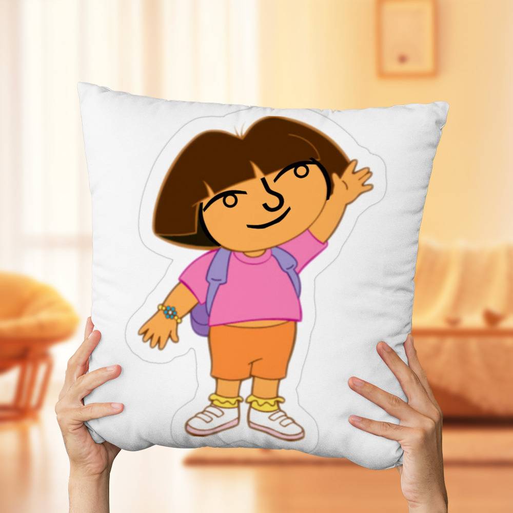 Meme of dora the explorer with a chad face