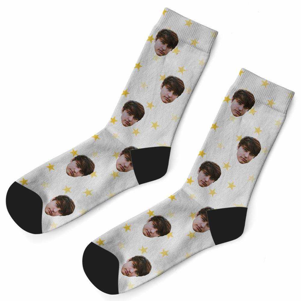 Colby Brock Socks Custom Photo Socks Little Star Socks White