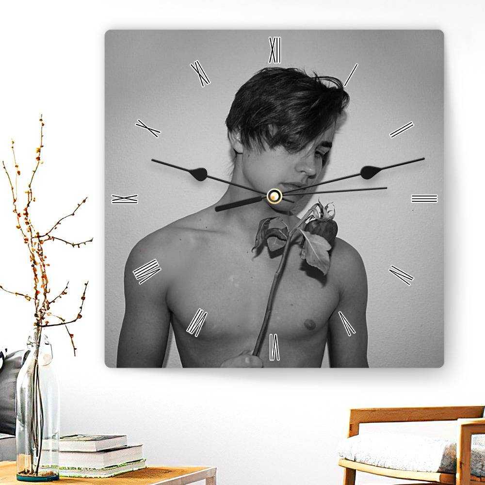 Colby Brock Square Wall Clock Home Decor Wall Clock Gifts for Colby Brock Fans Love Story Wall Clock