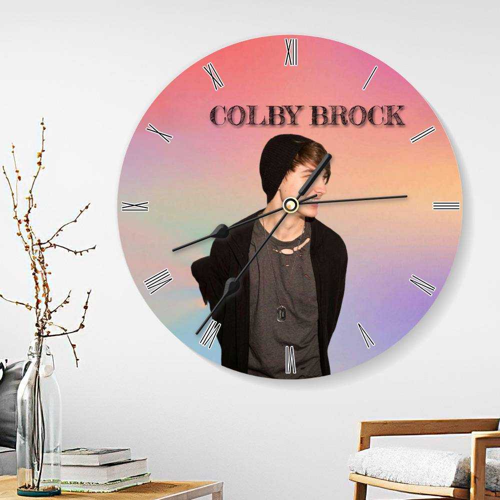 Colby Brock Round Wall Clock Home Decor Wall Clock Gifts for Colby Brock Fans Sam And Colby Wall Clock