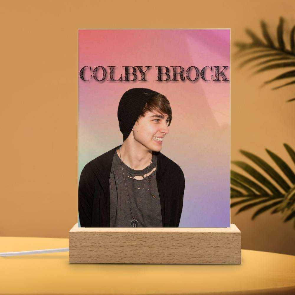 Colby Brock Lamp Classic Celebrity Night Light Sam And Colby by Colby Brock Lamp with Wooden Base
