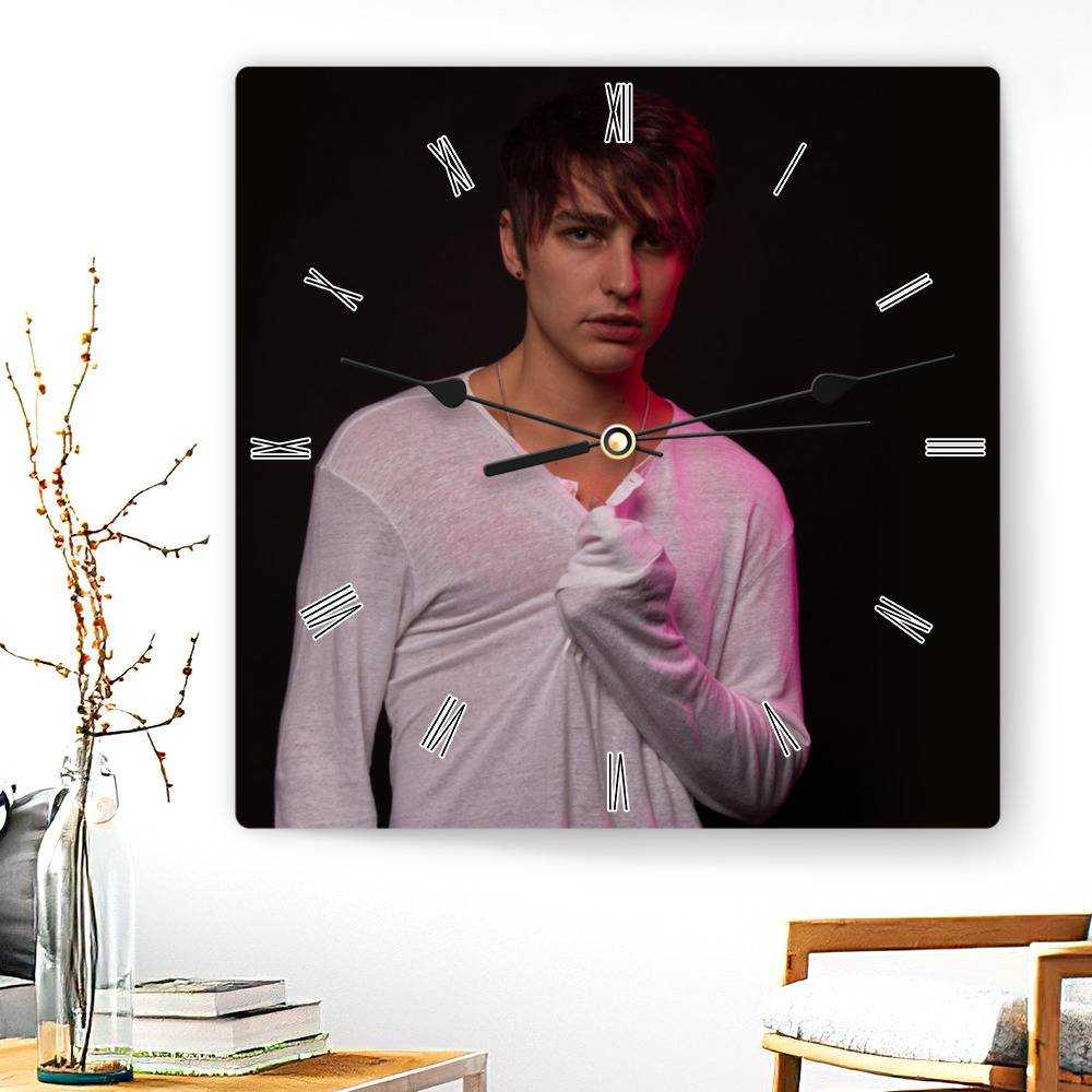 Colby Brock Square Wall Clock Home Decor Wall Clock Gifts for Colby Brock Fans Colby Shirtless Wall Clock