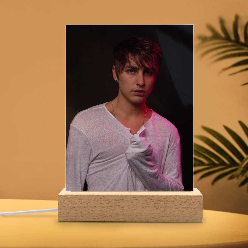 Colby Brock Lamp Classic Celebrity Night Light Colby Shirtless by Colby Brock Lamp with Wooden Base